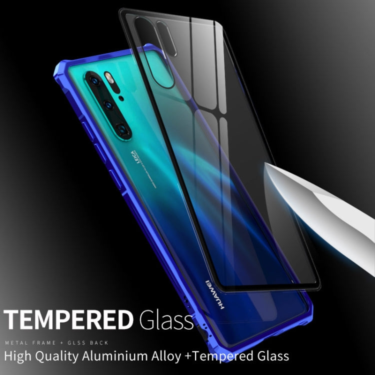 Buckle Series Metal Frame + Tempered Glass Protective Case for Huawei P30 Pro