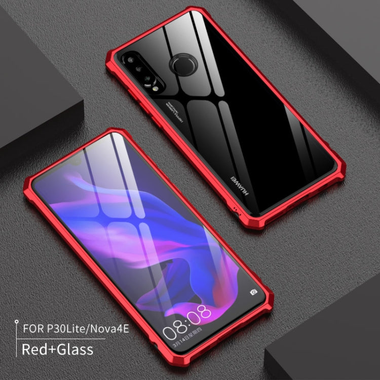 Buckle Series Metal Frame + Tempered Glass Protective Case for Huawei P30 lite / nova 4e