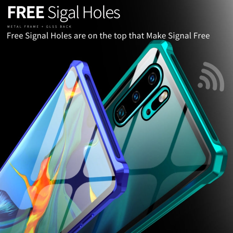 Buckle Series Metal Frame + Tempered Glass Protective Case for Huawei P30 lite / nova 4e