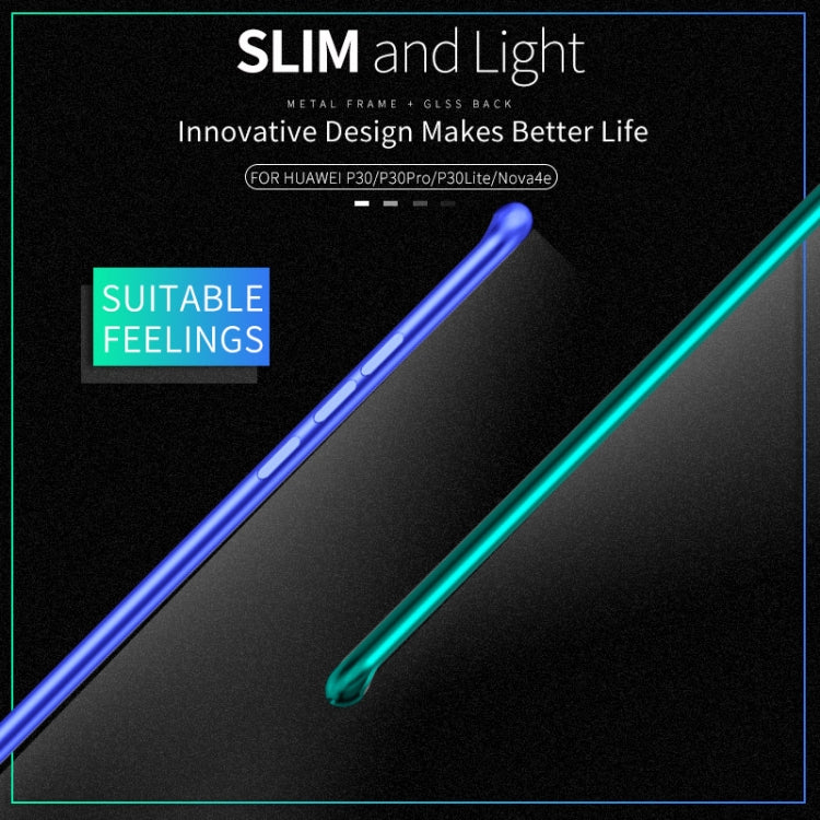 Arc Series Metal Frame + Tempered Glass Protective Case for Huawei P30 Pro