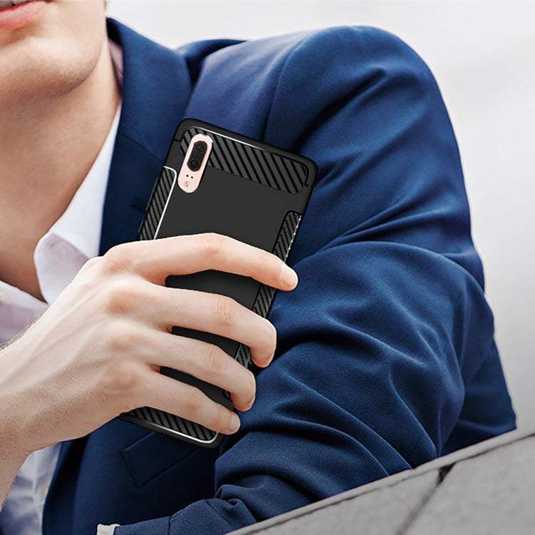 Carbon Fiber Anti-slip TPU Protective Case for Huawei P30