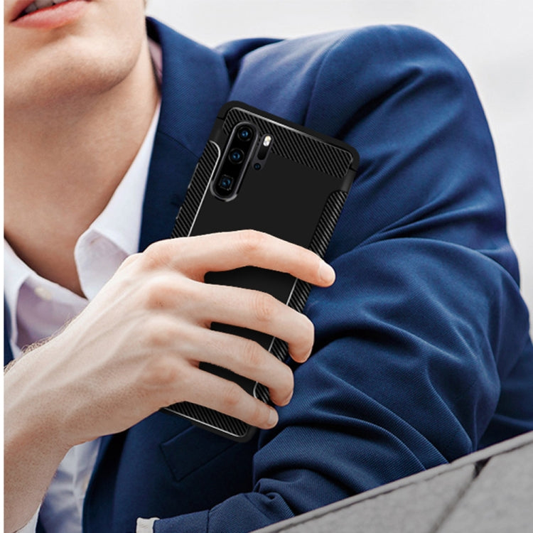 Carbon Fiber Anti-slip TPU Protective Case for Huawei P30 Pro