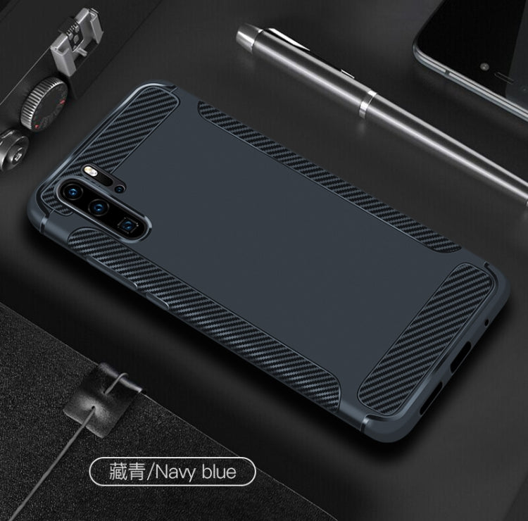 Carbon Fiber Anti-slip TPU Protective Case for Huawei P30 Pro