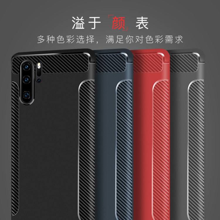 Carbon Fiber Anti-slip TPU Protective Case for Huawei P30 Pro