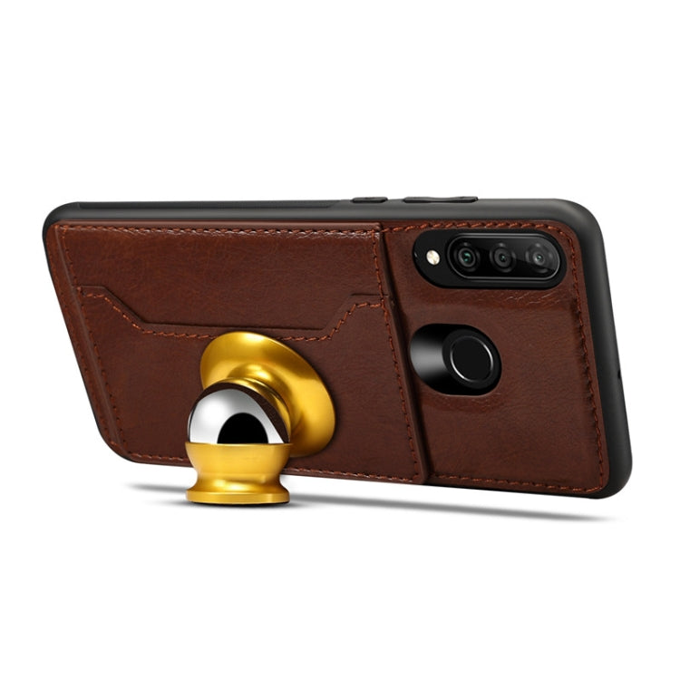 Dibase TPU + PC + PU Crazy Horse Texture Protective Case for Huawei Honor 10i & 20i & Enjoy 9s, with Holder & Card Slots