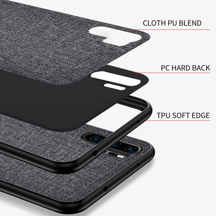 Shockproof Cloth Texture PC+ TPU Protective Case for Huawei P30 Pro