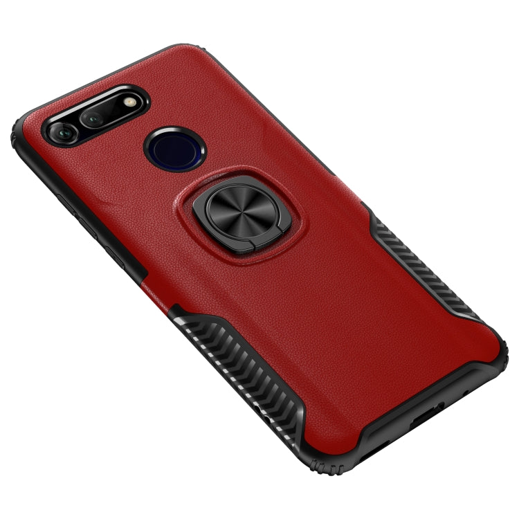 Shockproof Car Magnetic Case with 360 Degree Gold Armor Ring for Huawei Honor V20