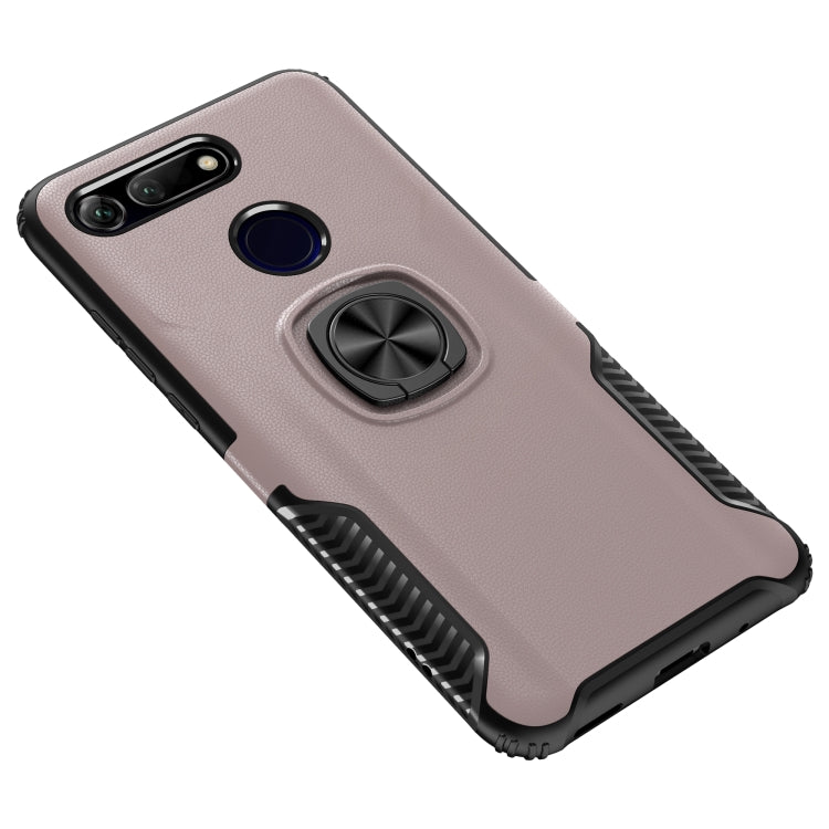 Shockproof Car Magnetic Case with 360 Degree Gold Armor Ring for Huawei Honor V20