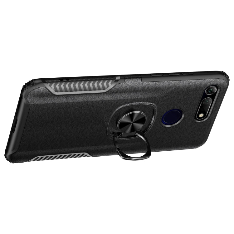 Shockproof Car Magnetic Case with 360 Degree Gold Armor Ring for Huawei Honor V20