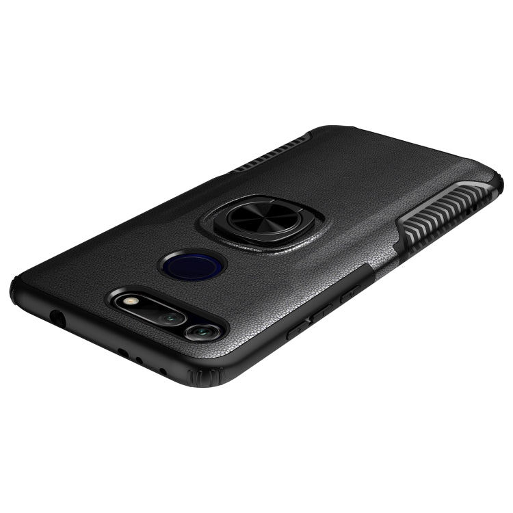 Shockproof Car Magnetic Case with 360 Degree Gold Armor Ring for Huawei Honor V20