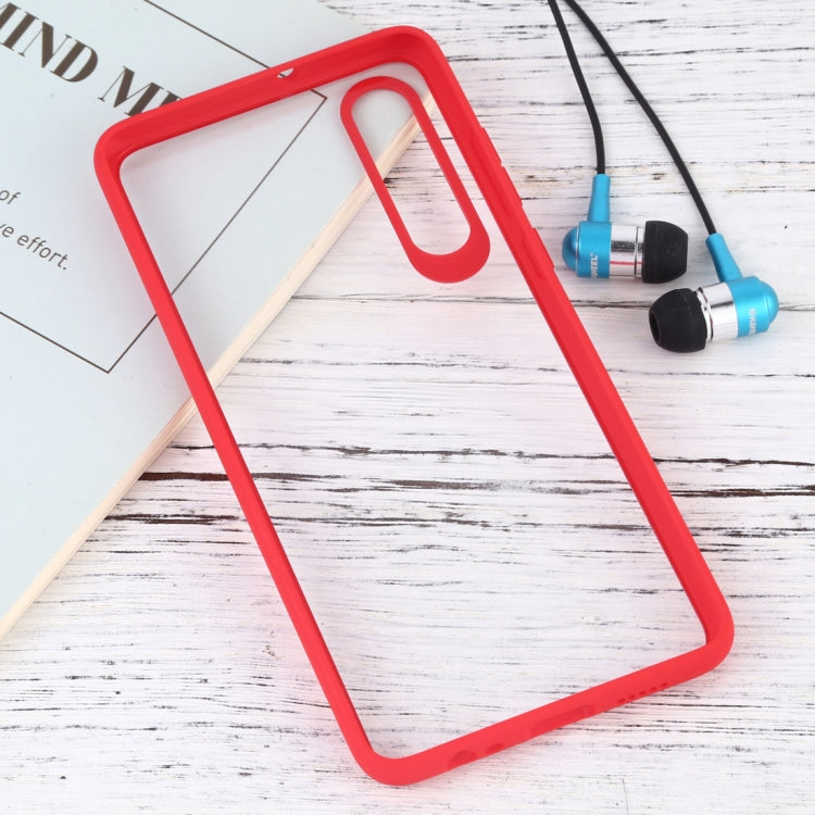 Shockproof Pure Color Border Acrylic + TPU Protective Case for Huawei P30 (Red)