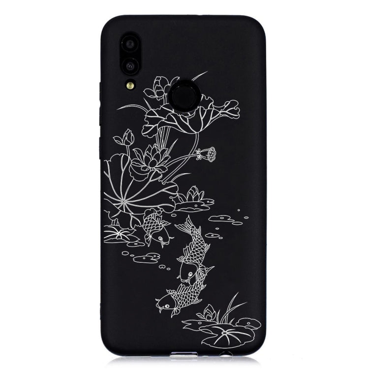 Lotus Pond Painted Pattern Soft TPU Case for Huawei P Smart (2019)