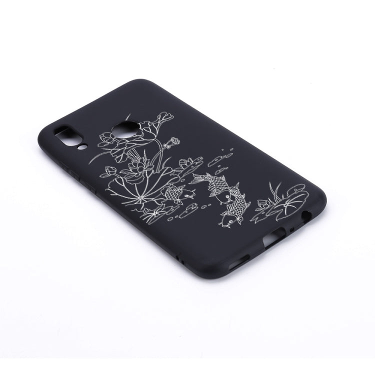 Lotus Pond Painted Pattern Soft TPU Case for Huawei P Smart (2019)