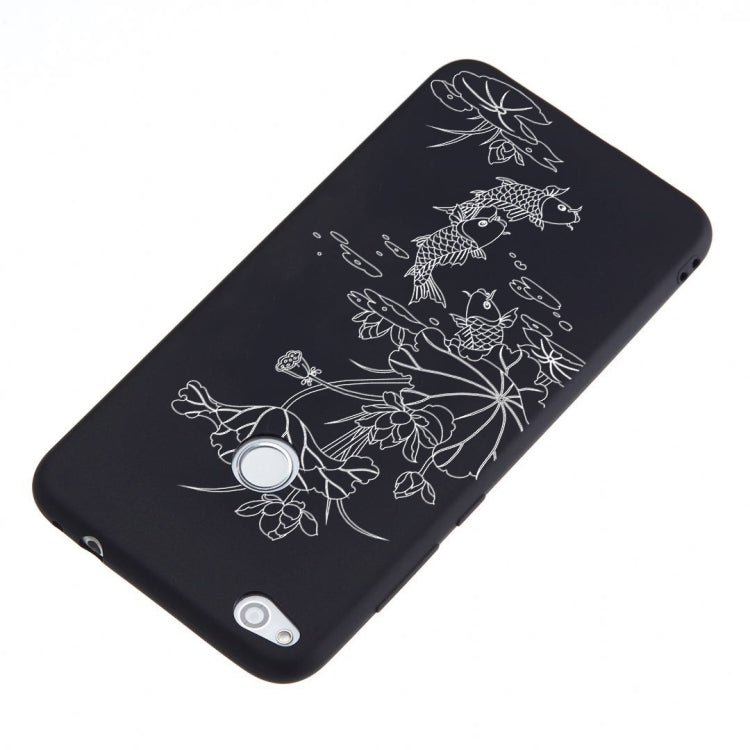 Lotus Pond Painted Pattern Soft TPU Case for Huawei P8 Lite (2017)