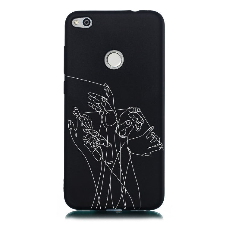 Five Hands Painted Pattern Soft TPU Case for Huawei P8 Lite (2017)