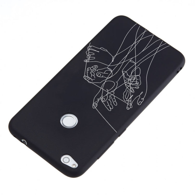 Five Hands Painted Pattern Soft TPU Case for Huawei P8 Lite (2017)