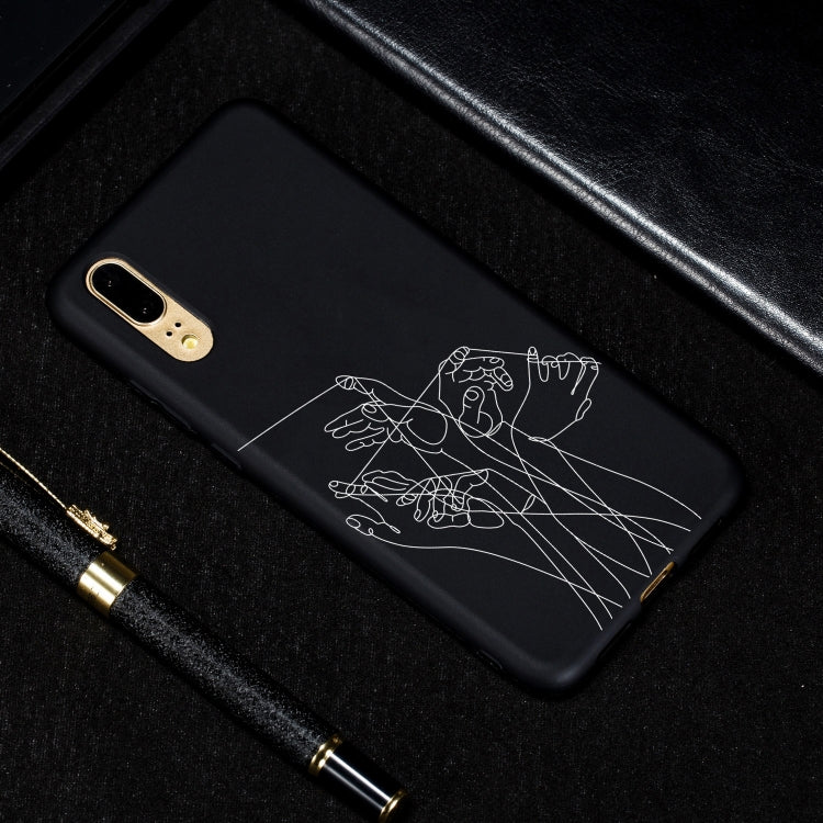Five Hands Painted Pattern Soft TPU Case for Huawei P20