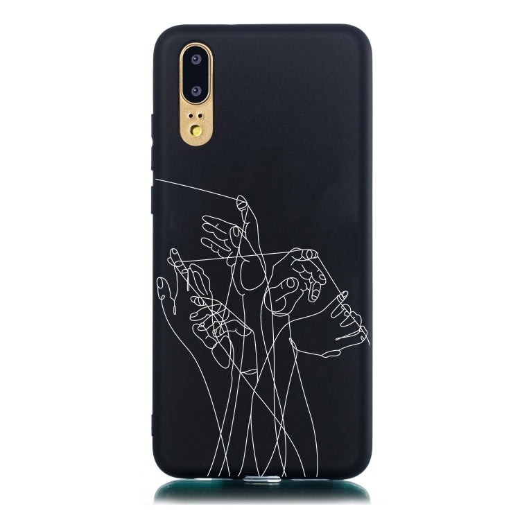 Five Hands Painted Pattern Soft TPU Case for Huawei P20