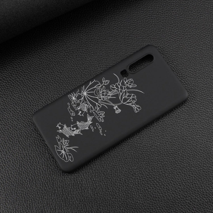 Lotus Pond Painted Pattern Soft TPU Case for Huawei P30