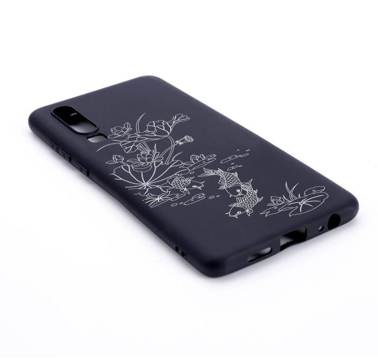 Lotus Pond Painted Pattern Soft TPU Case for Huawei P30