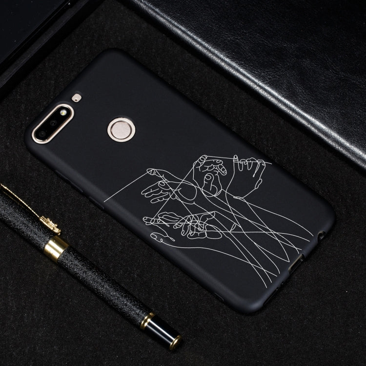 Five Hands Painted Pattern Soft TPU Case for Huawei Y7 (2018)