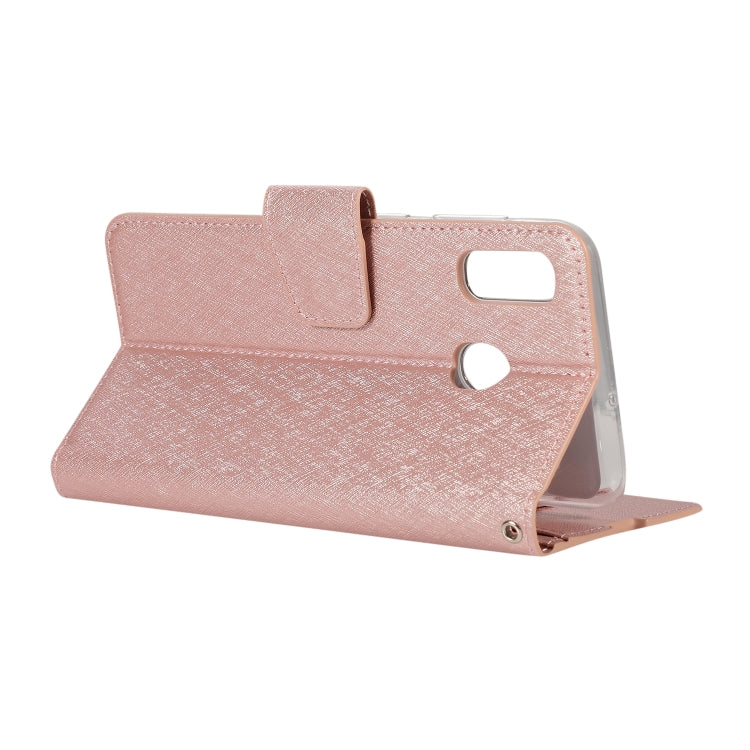 Silk Texture Horizontal Flip Leather Case for Huawei Y7 Pro (2019), with Holder & Card Slots & Wallet & Photo Frame