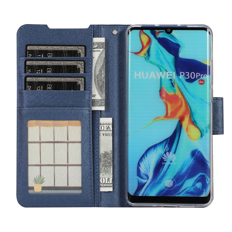 Silk Texture Horizontal Flip Leather Case for Huawei P30 Pro, with Holder & Card Slots & Wallet & Photo Frame