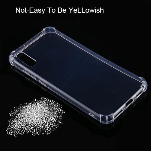 For Huawei Honor 8A Four-Corner Shockproof Ultra-Thin Transparent TPU Case