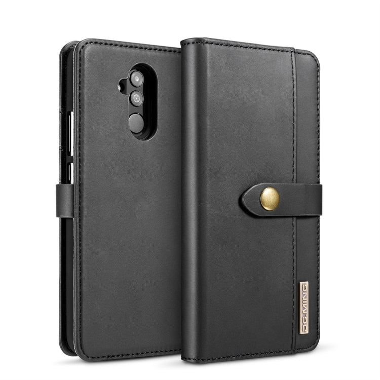DG.MING Lambskin Detachable Horizontal Flip Magnetic Case for Huawei Mate 20 Lite / Maimang 7, with Holder & Card Slots & Wallet