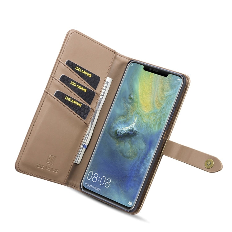 DG.MING Lambskin Detachable Horizontal Flip Magnetic Case for Huawei Mate 20 Pro, with Holder & Card Slots & Wallet
