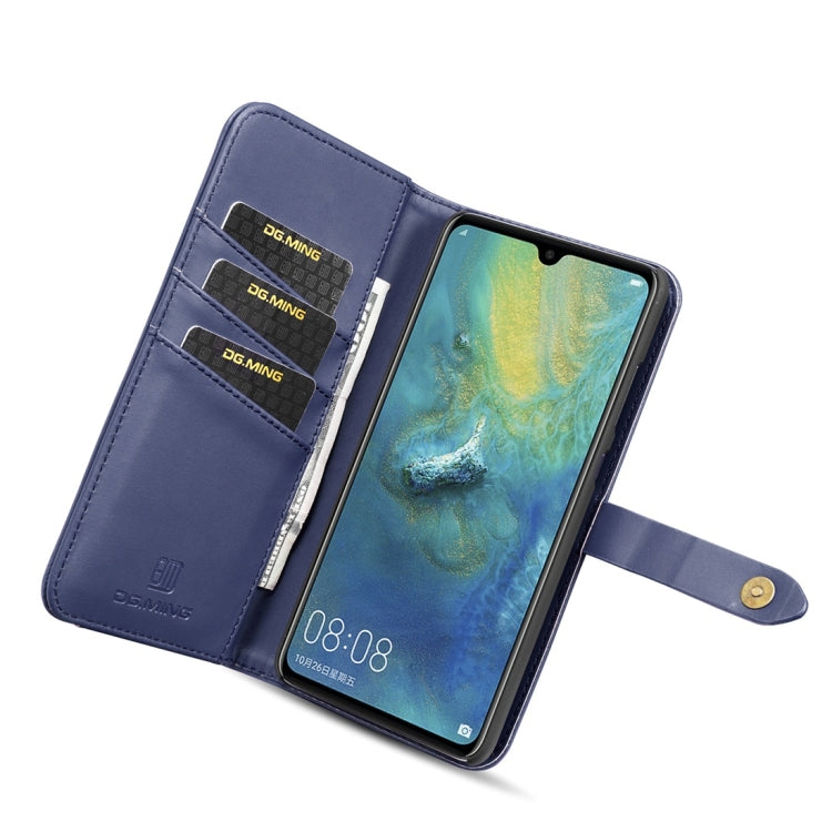 DG.MING Lambskin Detachable Horizontal Flip Magnetic Case for Huawei Mate 20, with Holder & Card Slots & Wallet