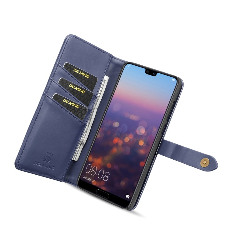DG.MING Lambskin Detachable Horizontal Flip Magnetic Case for Huawei P20 Pro, with Holder & Card Slots & Wallet