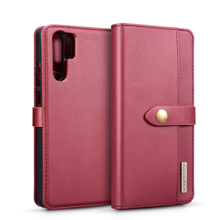 DG.MING Lambskin Detachable Horizontal Flip Magnetic Case for Huawei P30 Pro, with Holder & Card Slots & Wallet
