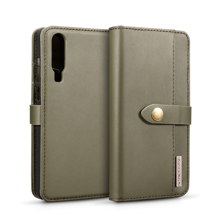 DG.MING Lambskin Detachable Horizontal Flip Magnetic Case for Huawei P30, with Holder & Card Slots & Wallet