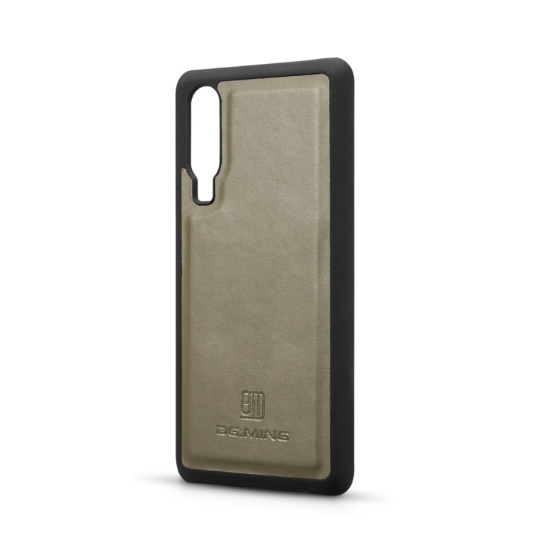 DG.MING Lambskin Detachable Horizontal Flip Magnetic Case for Huawei P30, with Holder & Card Slots & Wallet