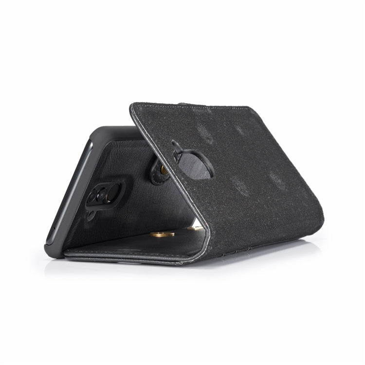 DG.MING Crazy Horse Texture Flip Detachable Magnetic Leather Case for Huawei Mate 20 Lite / Maimang 7, with Holder & Card Slots & Wallet
