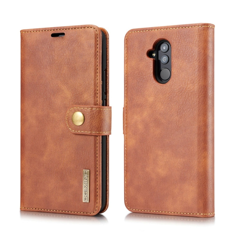 DG.MING Crazy Horse Texture Flip Detachable Magnetic Leather Case for Huawei Mate 20 Lite / Maimang 7, with Holder & Card Slots & Wallet