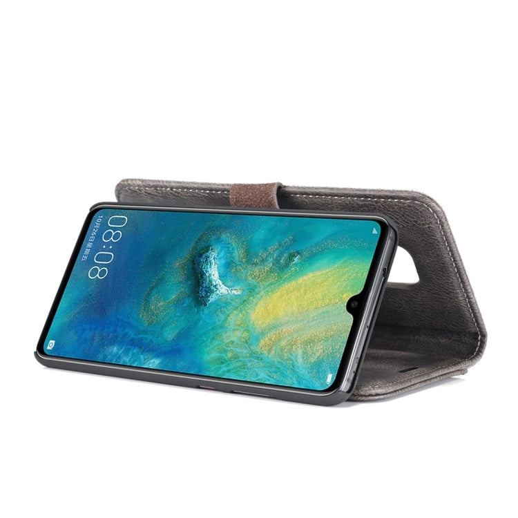 DG.MING Crazy Horse Texture Flip Detachable Magnetic Leather Case for Huawei Mate 20, with Holder & Card Slots & Wallet