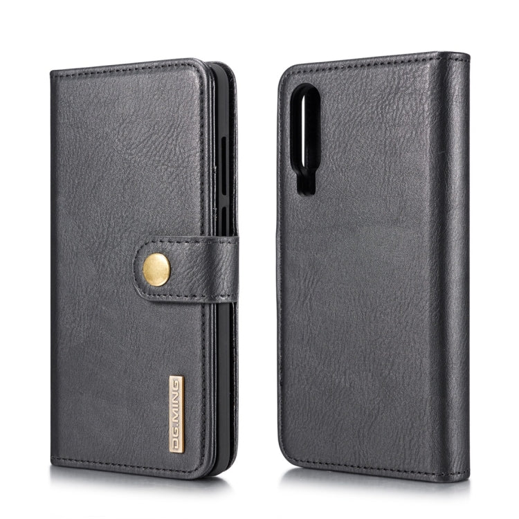 DG.MING Crazy Horse Texture Flip Detachable Magnetic Leather Case for Huawei P30, with Holder & Card Slots & Wallet