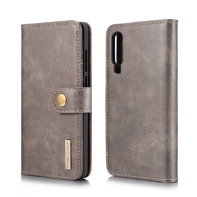 DG.MING Crazy Horse Texture Flip Detachable Magnetic Leather Case for Huawei P30, with Holder & Card Slots & Wallet