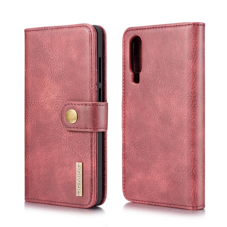 DG.MING Crazy Horse Texture Flip Detachable Magnetic Leather Case for Huawei P30, with Holder & Card Slots & Wallet