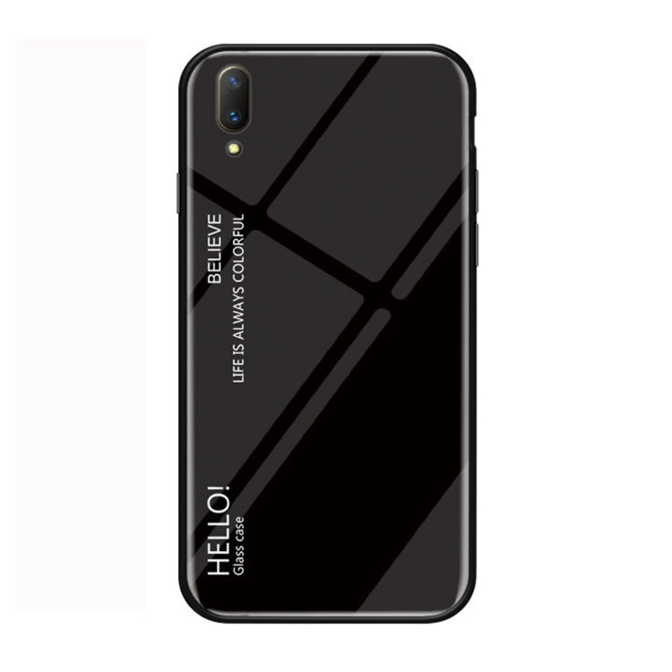 Gradient Color Glass Protective Case for Huawei Enjoy 9 Plus