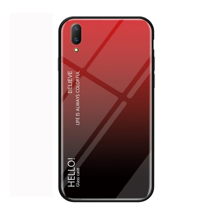Gradient Color Glass Protective Case for Huawei Enjoy 9 Plus