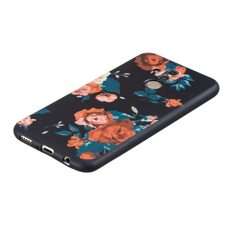 Rose Pattern Stereo Relief Soft TPU Protective Case for Huawei Mate 20 Lite