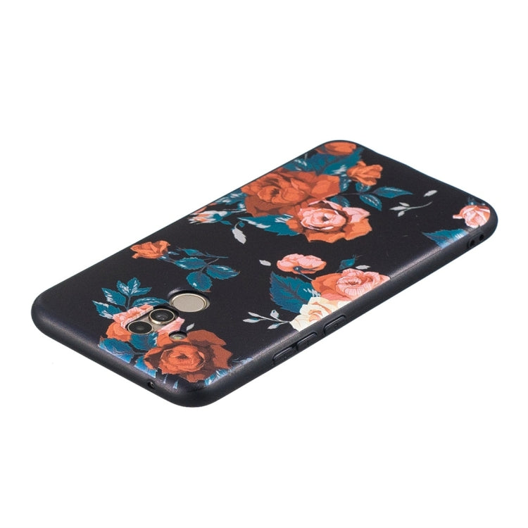 Rose Pattern Stereo Relief Soft TPU Protective Case for Huawei Mate 20 Lite