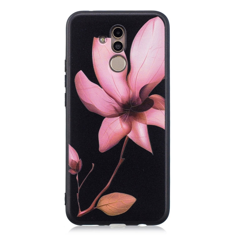 Lotus Pattern Stereo Relief Soft TPU Protective Case for Huawei Mate 20 Lite