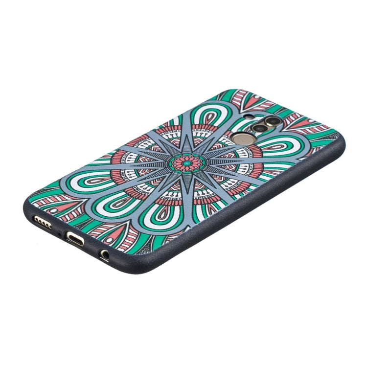 Stramonium Pattern Stereo Relief Soft TPU Protective Case for Huawei Mate 20 Lite