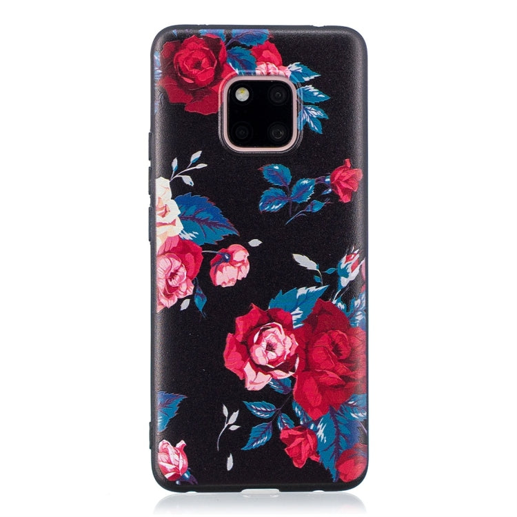 Rose Pattern Stereo Relief Soft TPU Protective Case for Huawei Mate 20 Pro