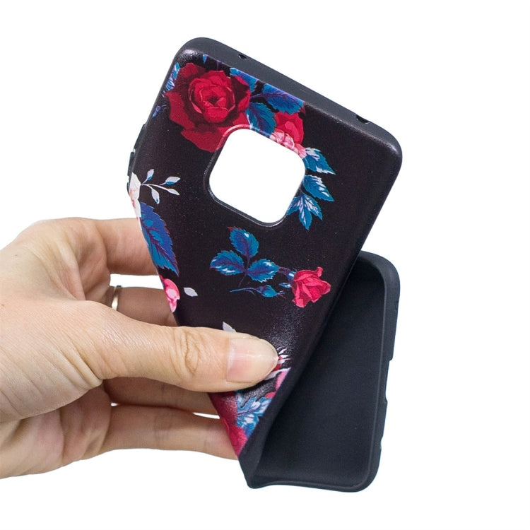 Rose Pattern Stereo Relief Soft TPU Protective Case for Huawei Mate 20 Pro