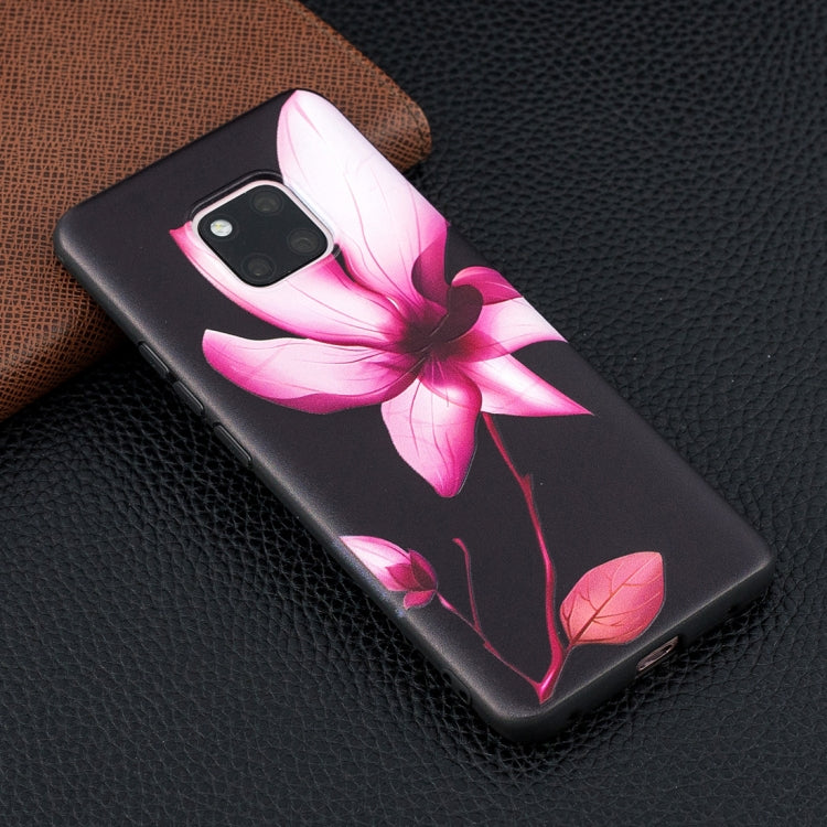 Lotus Pattern Stereo Relief Soft TPU Protective Case for Huawei Mate 20 Pro